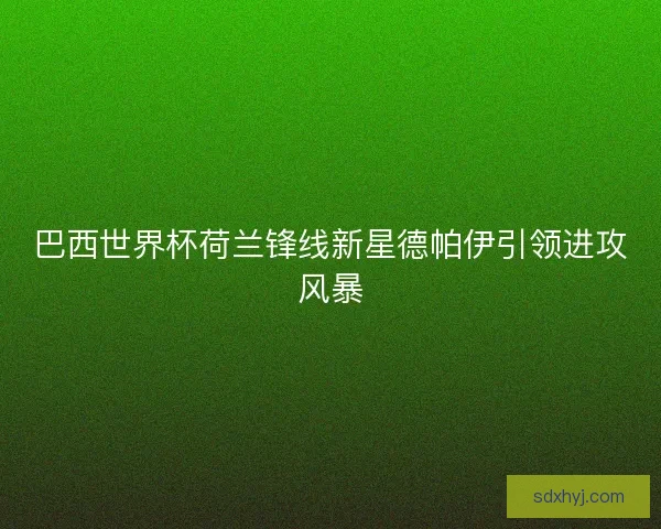巴西世界杯荷兰锋线新星德帕伊引领进攻风暴