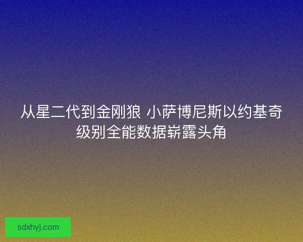 从星二代到金刚狼 小萨博尼斯以约基奇级别全能数据崭露头角 从星二代到金刚狼 小萨博尼斯以约基奇级别全能数据崭露头角